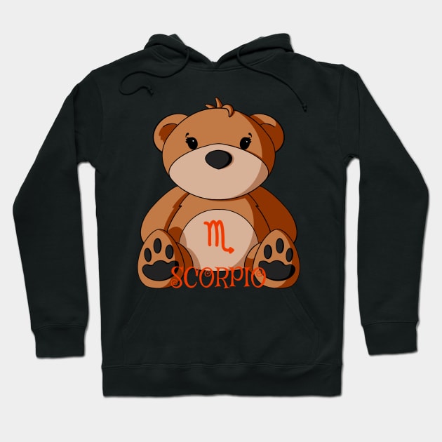 Scorpio Teddy Bear Hoodie by Alisha Ober Designs